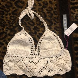 Crochet bikini top